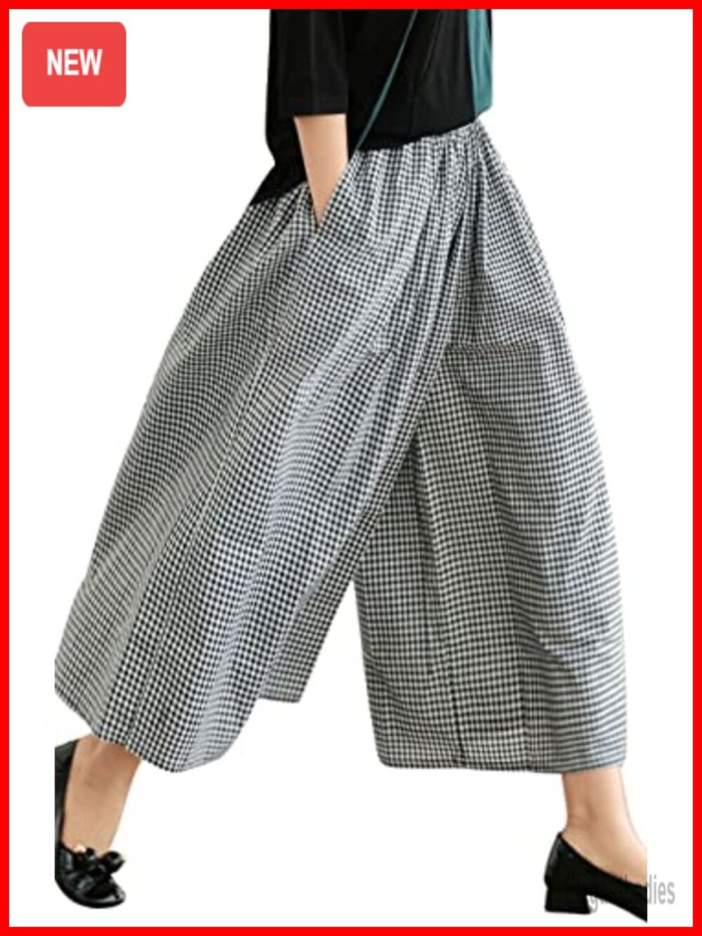 cotton linen pants women's wide leg capri palazzo high rise pull on summer